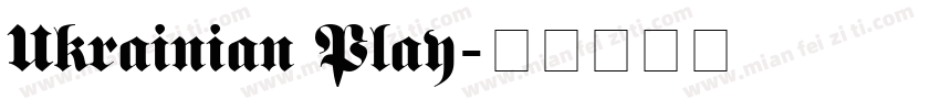 Ukrainian Play字体转换